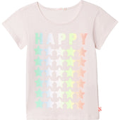 Billieblush Girls Pastel Pink Rainbow Sequins T-shirt